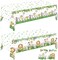 4 Pack Animals Plastic Plastic Table Cloth for Sage Green Safari Baby Shower Decorations, 108×54 Inch